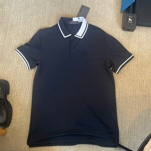 G/Fore medium golf polo shirt in black.